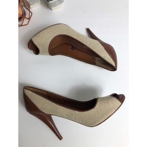 TOMMY HILFIGER  High heels 👠 BROWN AND CREAM